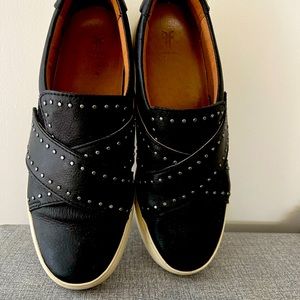 Frye Leather Sneakers with silver mini studs